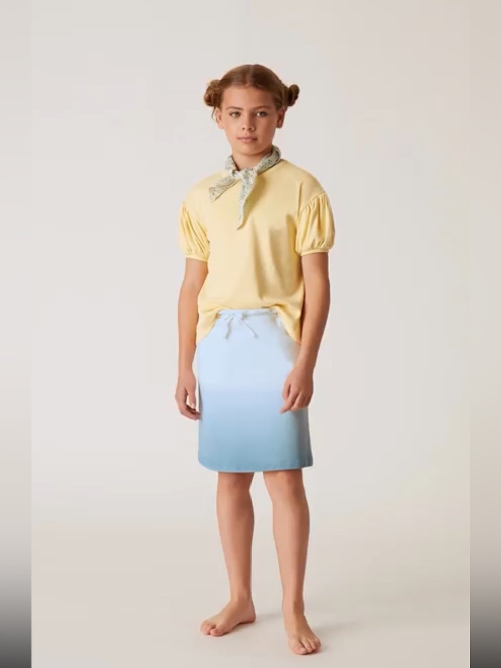 THE SUNDAY COLLECTIVE skansen top in yellow organic cotton NWT